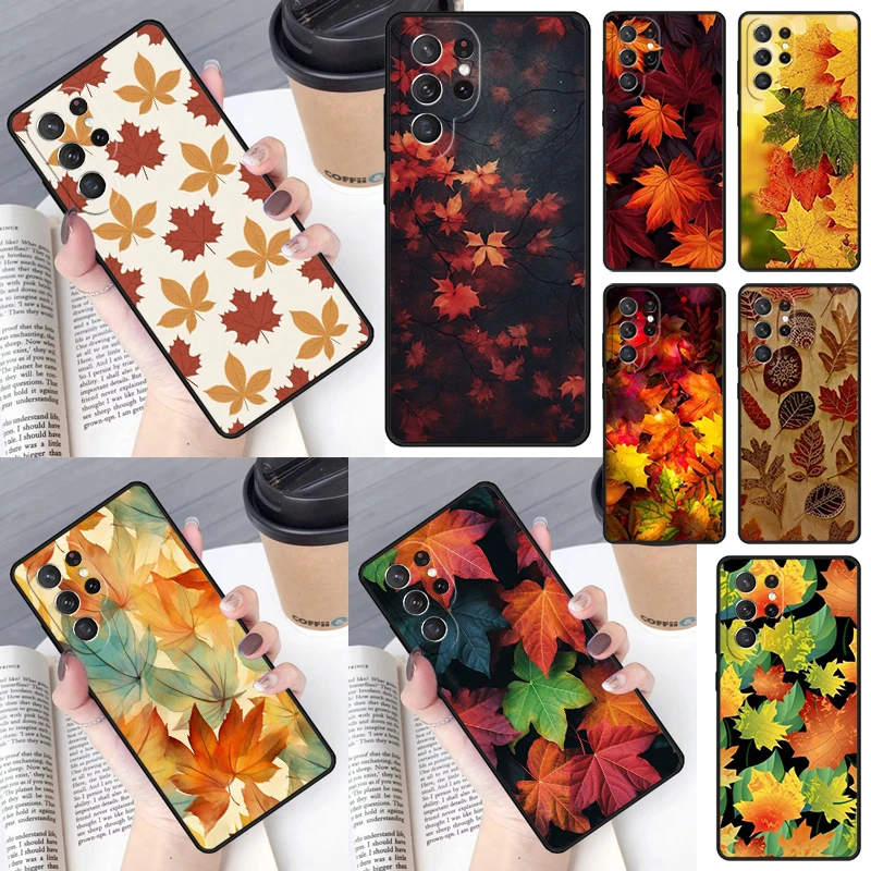 COLOURFUL AUTUMN LEAVES Phone Case for Samsung Galaxy S26 Ultra S25 S24 S23 S22 S21 S20 Note10 Plus FE Cover Luxury