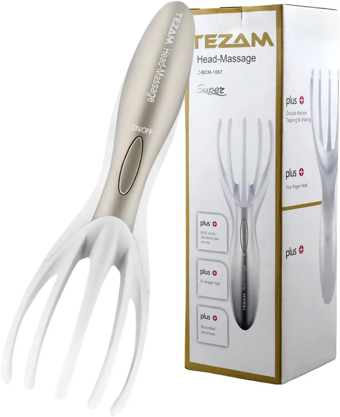 Electric Head Massager Neck Massage Octopus Scalp Stress Relax Spa Therapy Healing, Soft Resin Finger Gripper Claw Electronic He