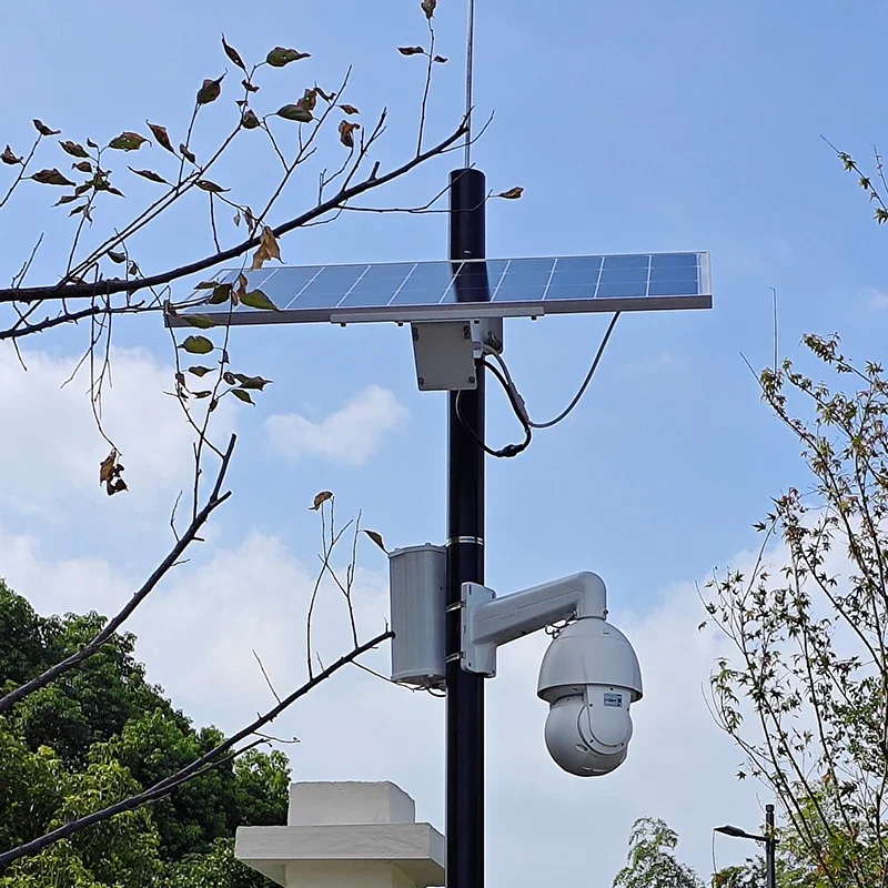 Pengisian Daya Efisien Penggunaan Luar Ruangan Tahan Lama Kamera Keamanan Panel Surya Kamera Panel Surya 4g