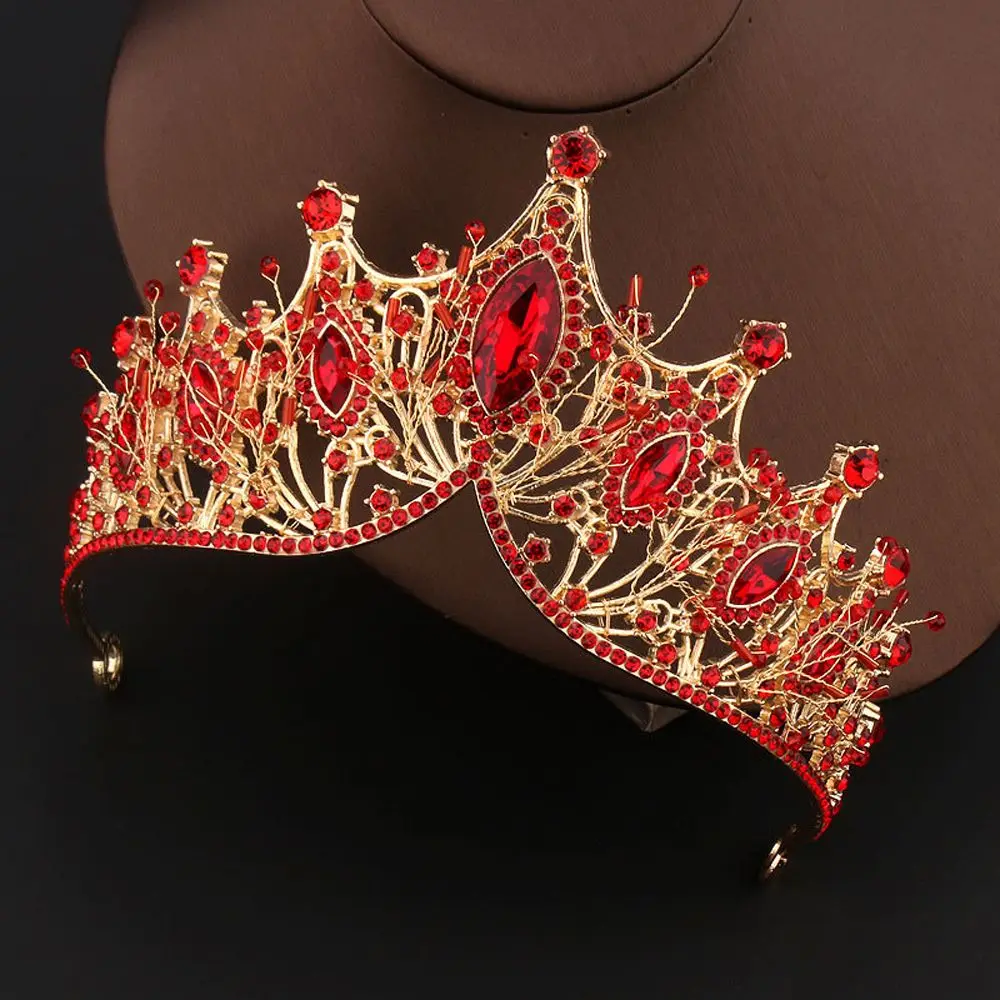 

Retro Wedding Hair Accessories Hair Jewelry Alloy Women Hair Hoop Black Rhinestone Crown Bridal Crowns Baroque Crystal Tiara