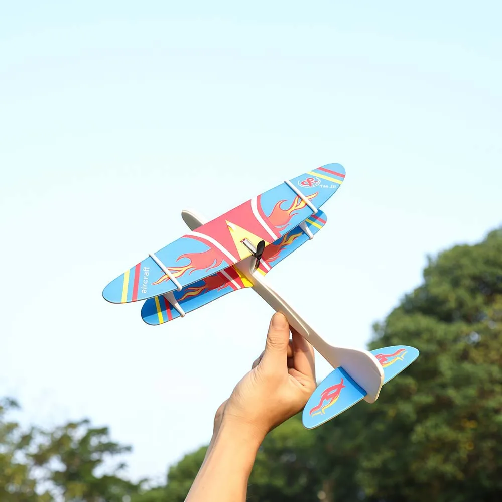 Planeador de Espuma Eléctrico |   Avión de Lanzamiento Manual con Carga USB |   Modelo de Avión para Exteriores |   Juguete de Modelo para Armar al Aire Libre