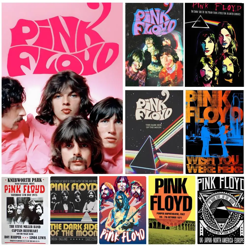 Singer Pink Floyd Poster Self-adhesive Art Waterproof Paper Sticker Coffee House Bar Room Wall Decor
