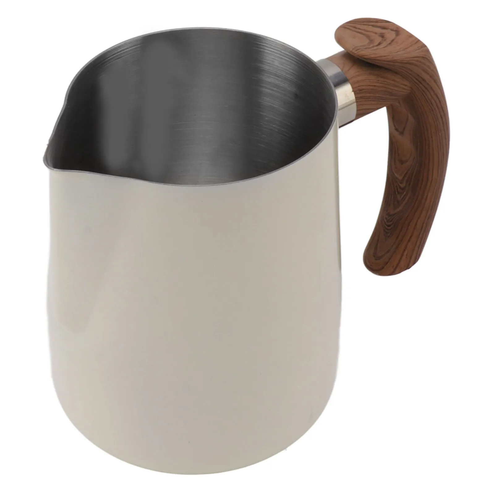 600ml 1000ml Milk Frothing Cup with Inner Scale 304 Stainless Steel Dripless Spout Coffee Steaming Pitcher with Handle