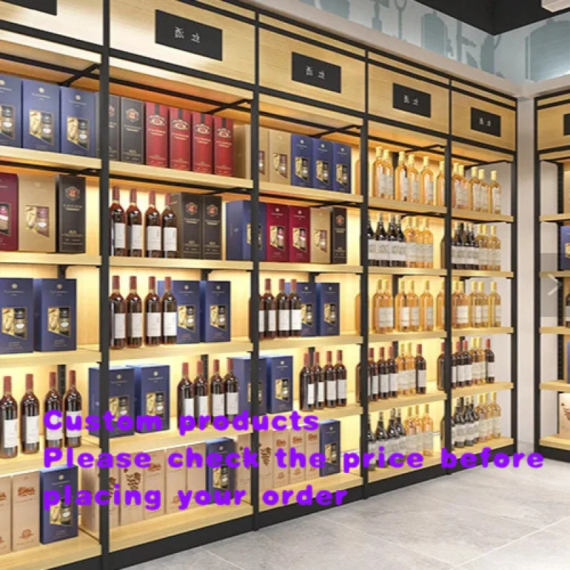 custom.ChiXiang Yiwu Supermarket Display Shelves Side Shelf Metal & Wood Light Duty Gondola Shelving