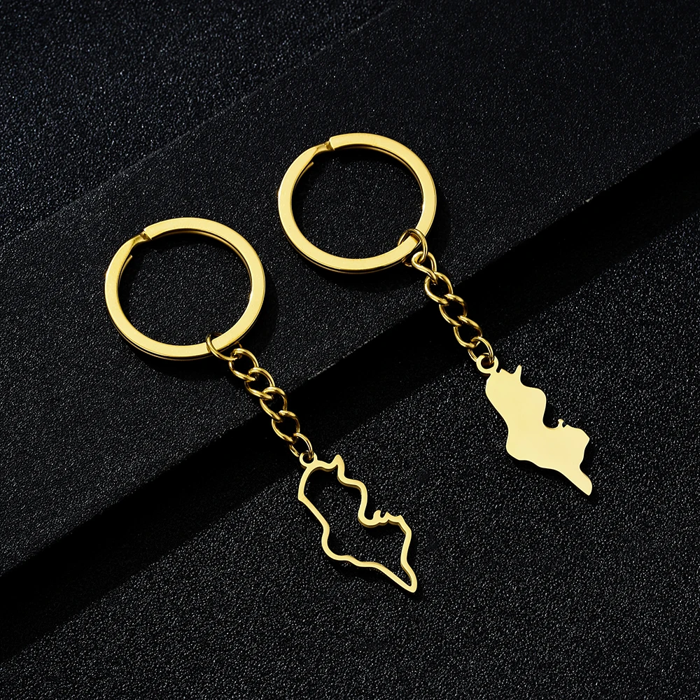 Tunisia Map Flag Keychain