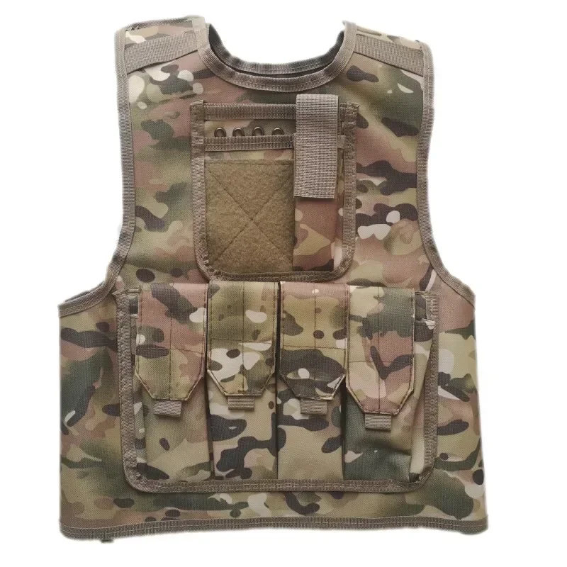 Children\'s Combat Camouflage Vest, Kids Airsoft Vests, Outdoor Paintball, Tactical Waistcoat Boys, Girl, Sniper Uniform