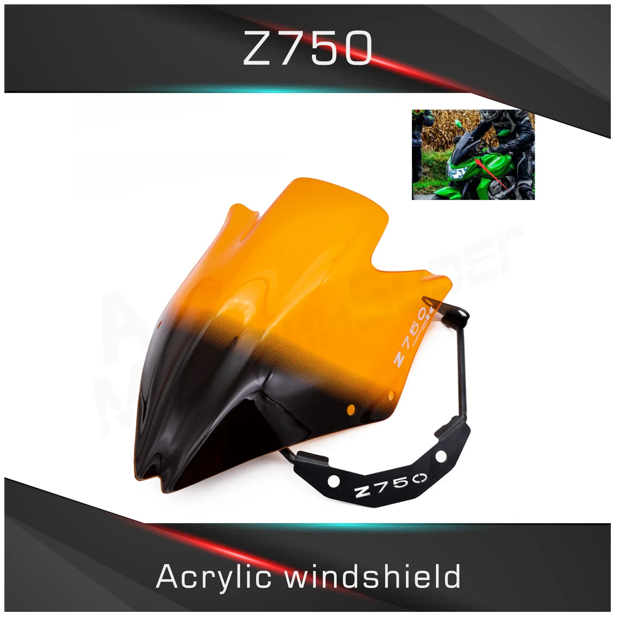 High Quality Smoke Clear Motorbike Windshield For  Z750 Z750R 2007 2008 2009 2010 2011 2012 Windscreen Wind Deflectore