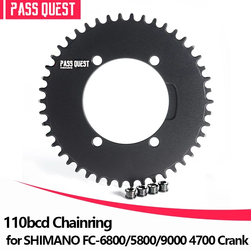 110 BCD Chainring for Shimano R2000 R3000 4700 5800 6800 Narrow Wide Single Chainwheel 42T 44T 46T 48T 50T 52T 54T 56T 58T 60T