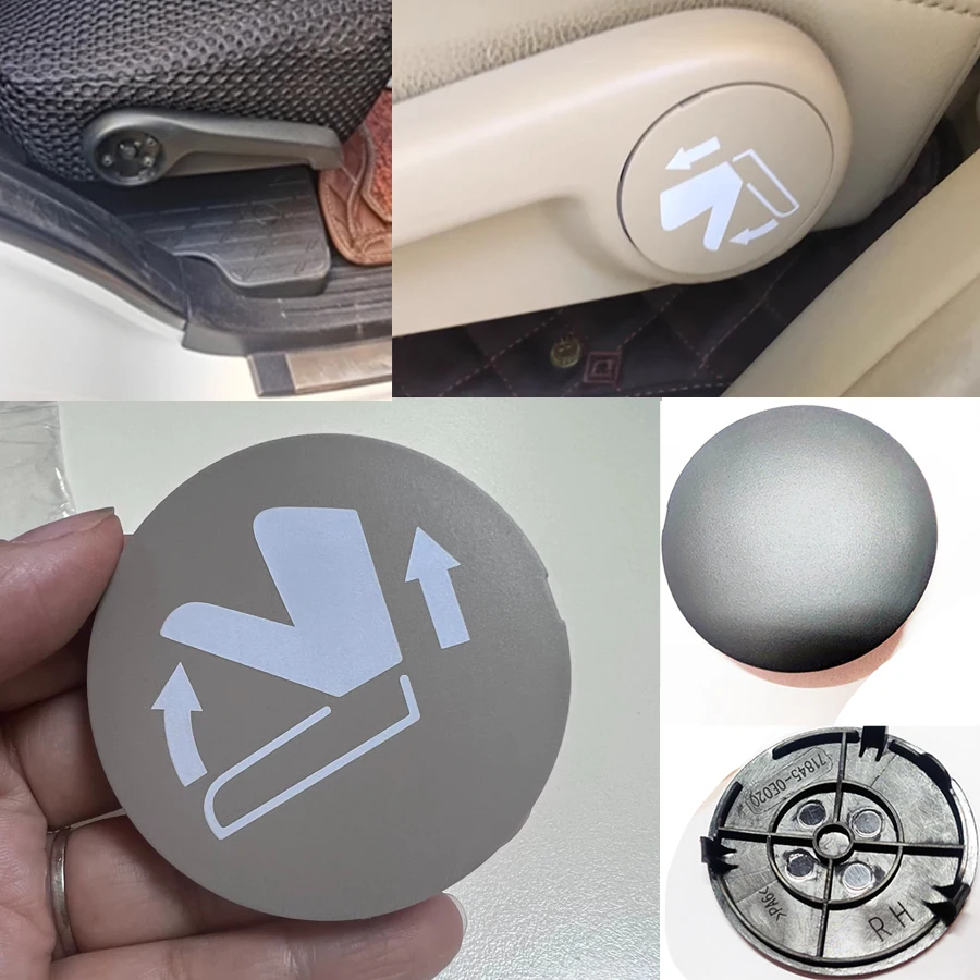 1Pc Black/Beige Rear Seat Control Switch Cover For Toyota Highlander 2007-2009 2009-2011 2012-2014 Button Adjust Knob Trim Cap