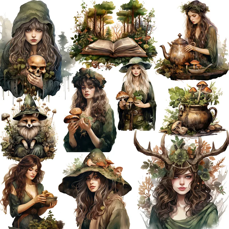 20Pcs/Pack Forest Girl Sticker DIY Craft Scrapbooking Album Junk Journal Decorative Stickers