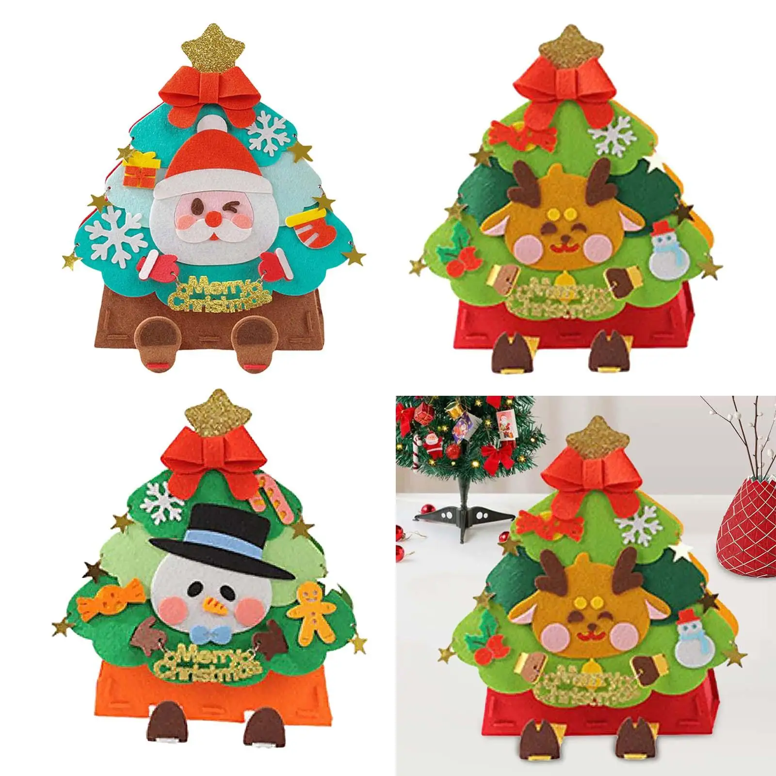 DIY Filz Weihnachtsbaum Weihnachtsgeschenk Weihnachtsbaum Form Box handgemachte Organizer