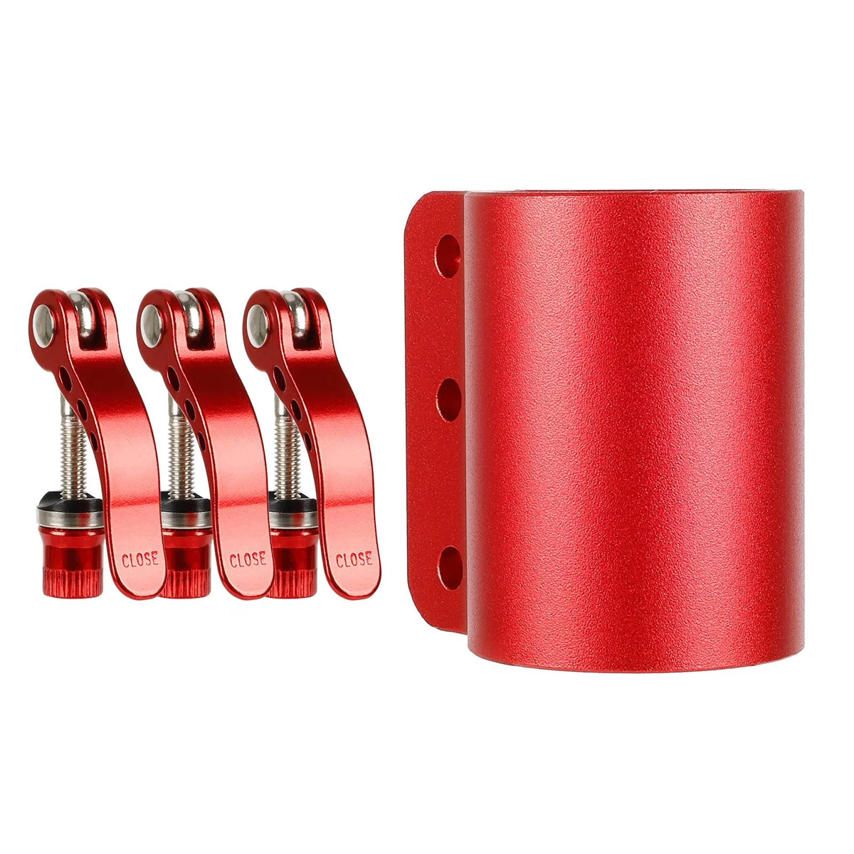 Electric Scooter Reinforced Locking Clamp Clip Lock Pole Extended Lock Clamp for Kaabo Mantis 10 Red