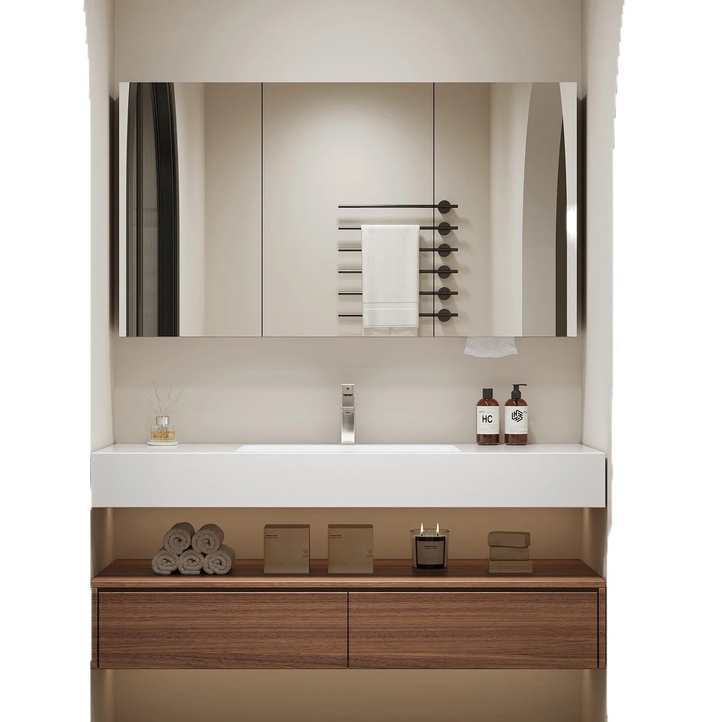 

Slate ceramic bottom hanging basin, bathroom cabinet combination, high-end toilet, washstand, hand washbasin