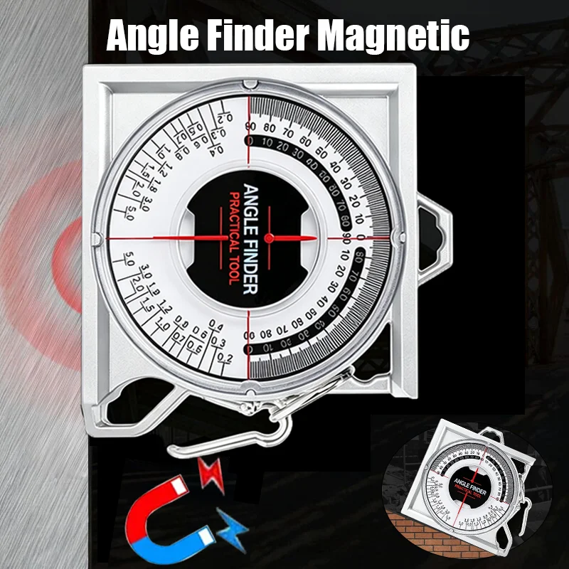 Magnetic Angle Finder Level Gauge Protractor Inclinometer 360° Rotatable Measuring Tool Woodworking Construction Miter Saw Angle
