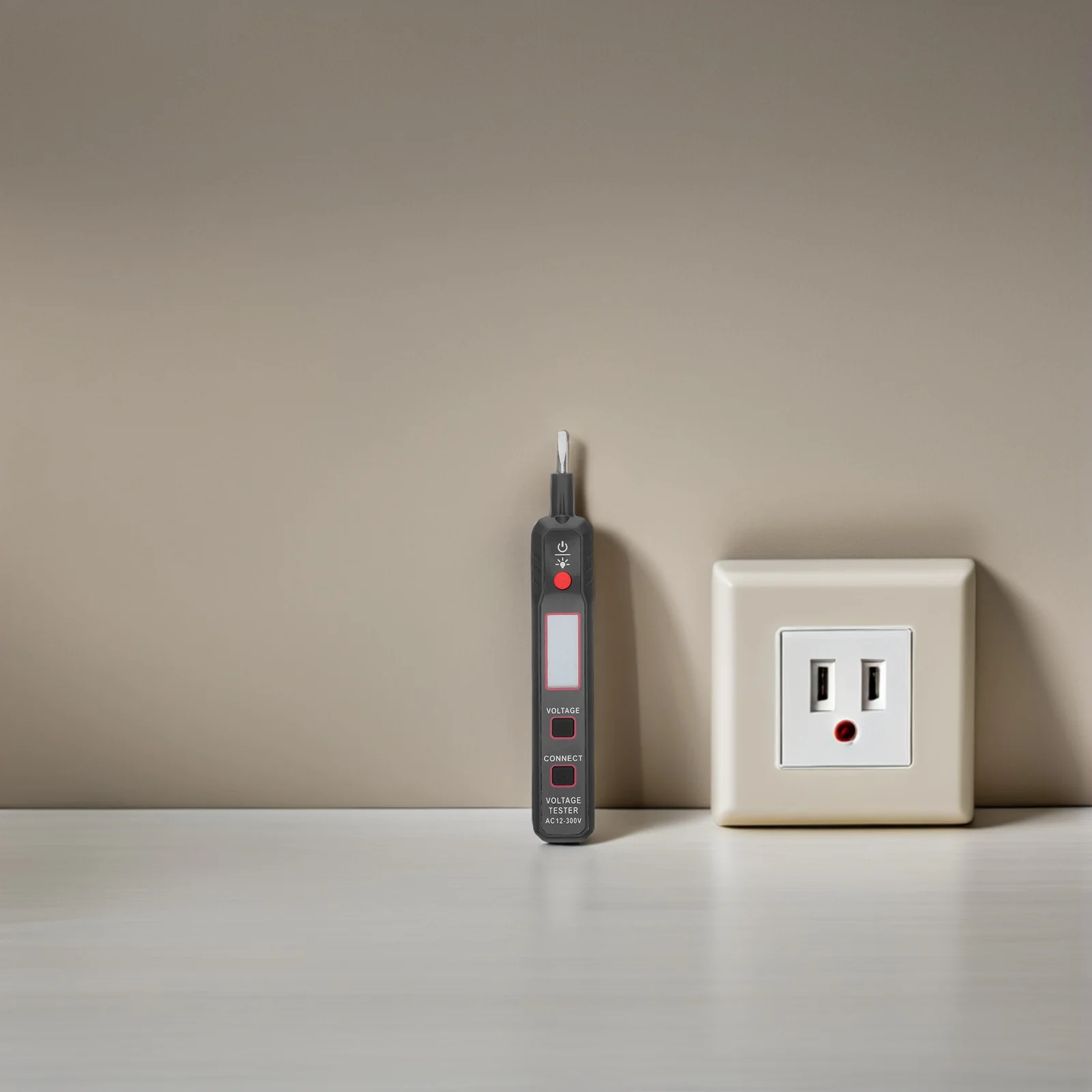 Penna tester di tensione digitale Strumento per elettricisti Cacciavite a testa piatta senza contatto Display LCD Test accurato dei circuiti Casa automobilistica