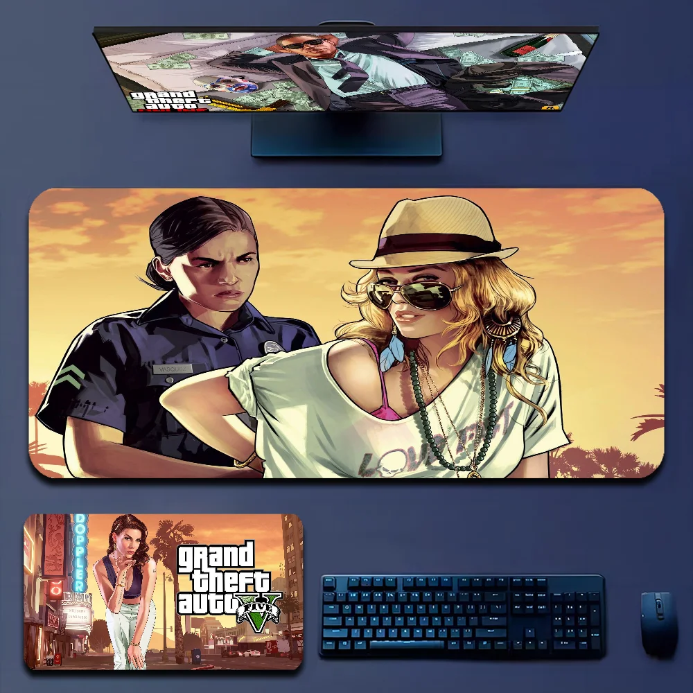 

Grand Theft Auto Animation PC Gaming Mouse Pad Gamer Desk Mats Keyboard Pad Mause Pad Muismat For PC Mouse Carpet