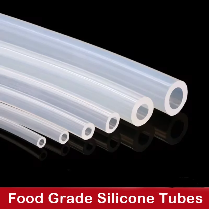 Tube en silicone flexible transparent, tuyau en caoutchouc de silicone souple, degré haute température, qualité alimentaire, sans goût, ménage, 1m