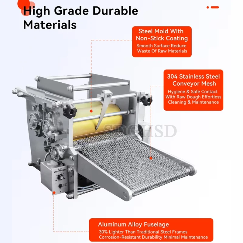 

Thickness Adjust Mexican Electric Machine For Making Tortilla Dough Machine With Various Molds Corn Tortilla Press Machine