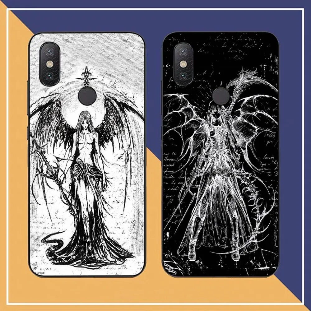 

Gothic Girl Sculpture Retro Phone Case For Redmi Note 4 X 5 A 6 7 8 T 9 9S 10 11 11S 11Epro Poco M3 pro