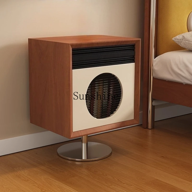 

Nordic retro bedside table household medieval storage storage chest