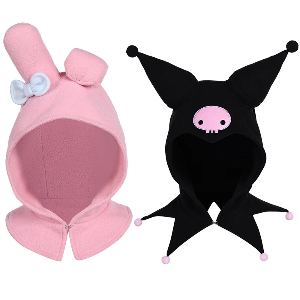 Anime melodia cosplay elfo preto rosa chapelaria traje acessórios adultos disfarce halloween carnaval festa roleplay adereços