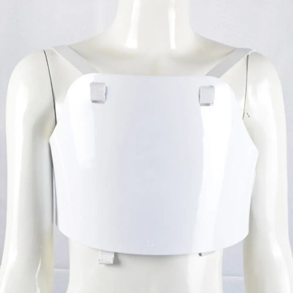 Protector de pecho de esgrima duradero XS-XL, protectores de pecho blancos Unisex, banda elástica, equipo protector para el cuerpo, chaleco para Karate