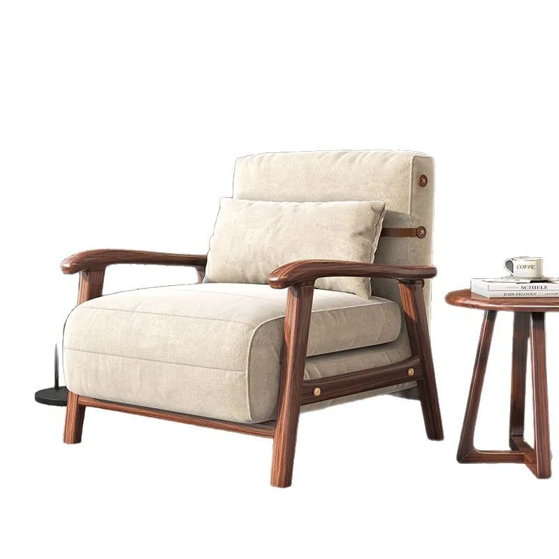 

Modern, all solid wood, sofa bed, retractable, foldable, dual-use, single