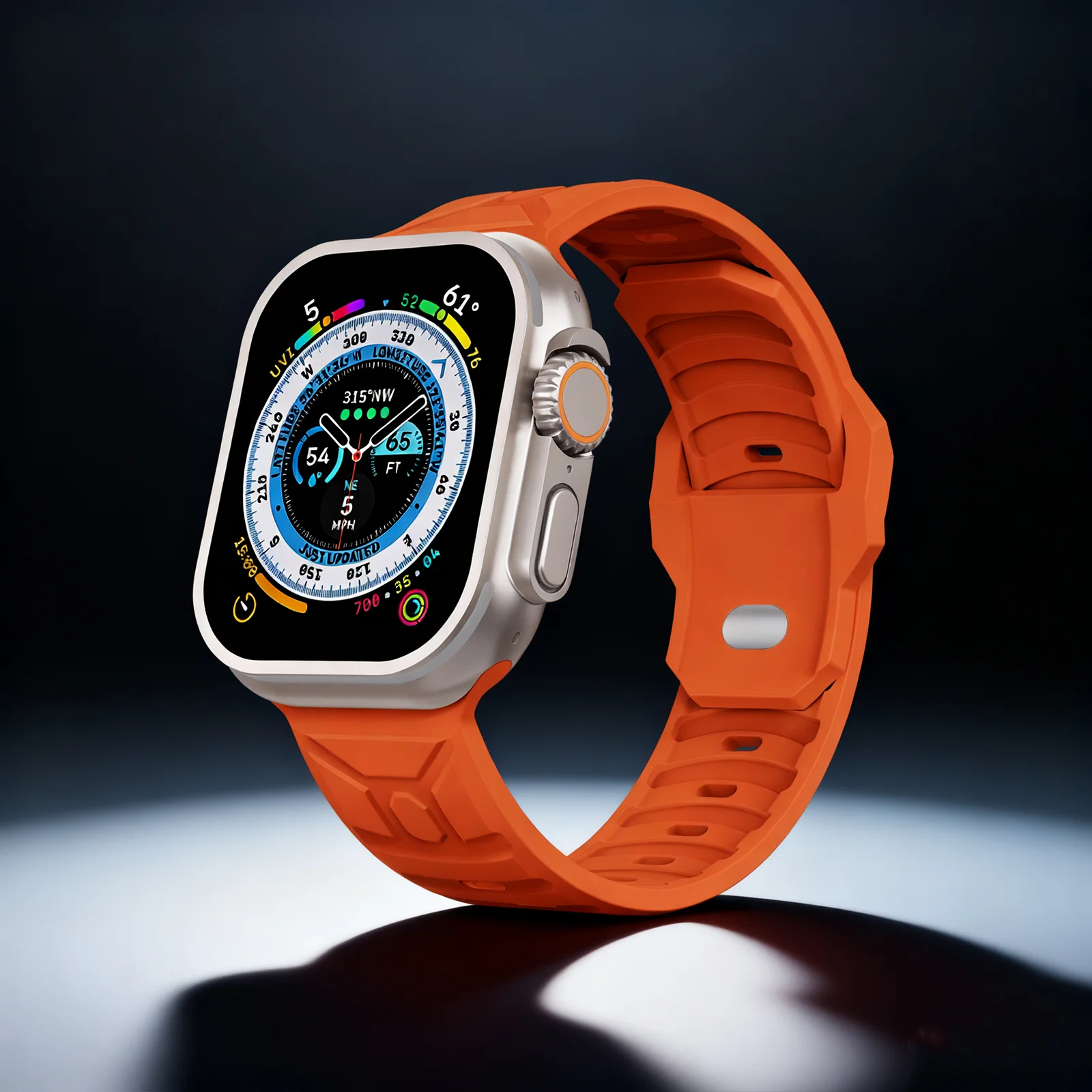 Sports Watch Strap Suitable for Apple Watch Ultra 2/1 Replacement Strap, Smart Watch Strap | Applicable Models: 49mm 45mm 44mm 42mm, Suitable for Adventure and Waterproof Use, Compatible with iWatch Series 9 8 7 6 5 4 Se