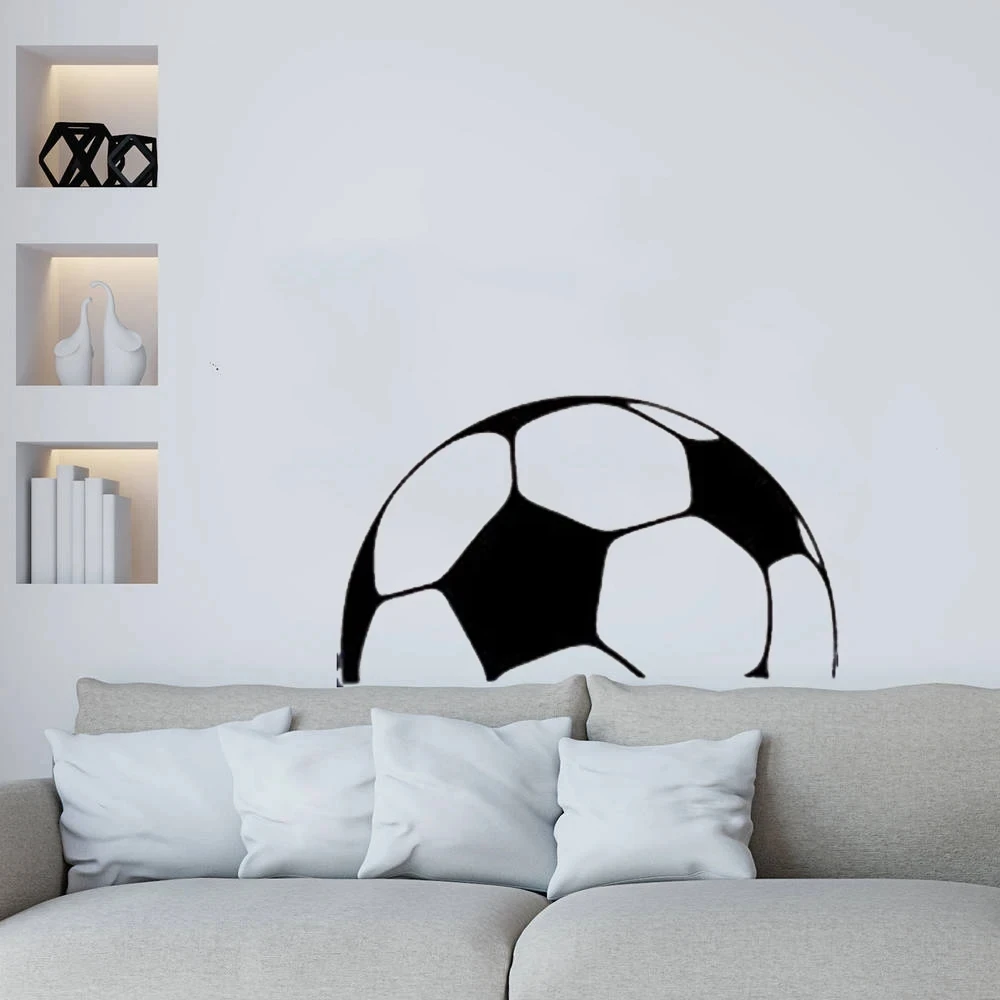 Fútbol personalizado Nombre de pegatinas para pared de fútbol para niños decoración de la habitación de calcomanía de vinilo calcomanías para mural