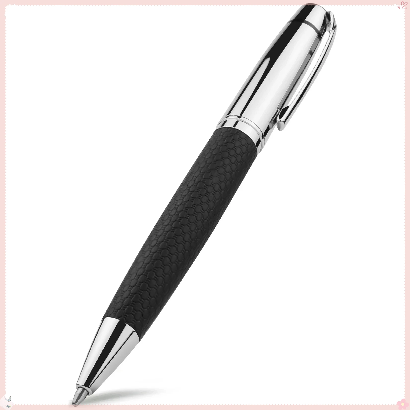 STONEGO PU Leather Ballpoint Pen Retractable Rollerball Smooth Writing Executive Pen for Office School