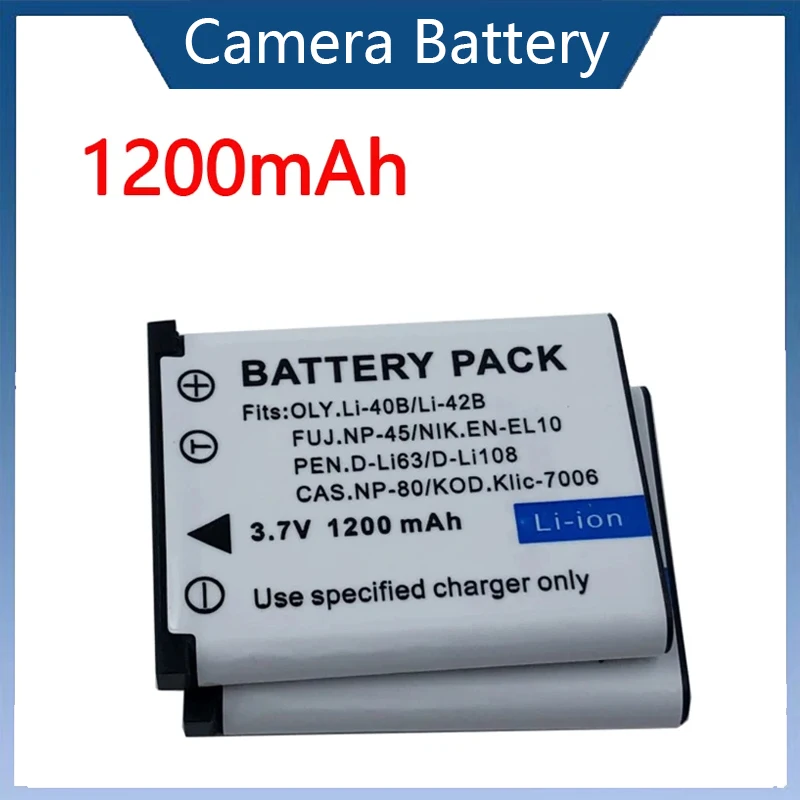 3.7V 1200mAh NP-45 FNP-45 NP-45A Camera Battery For Nikon EL10 battery S60 S80 S200 S210 S220 S230 S700 Battery Replacement