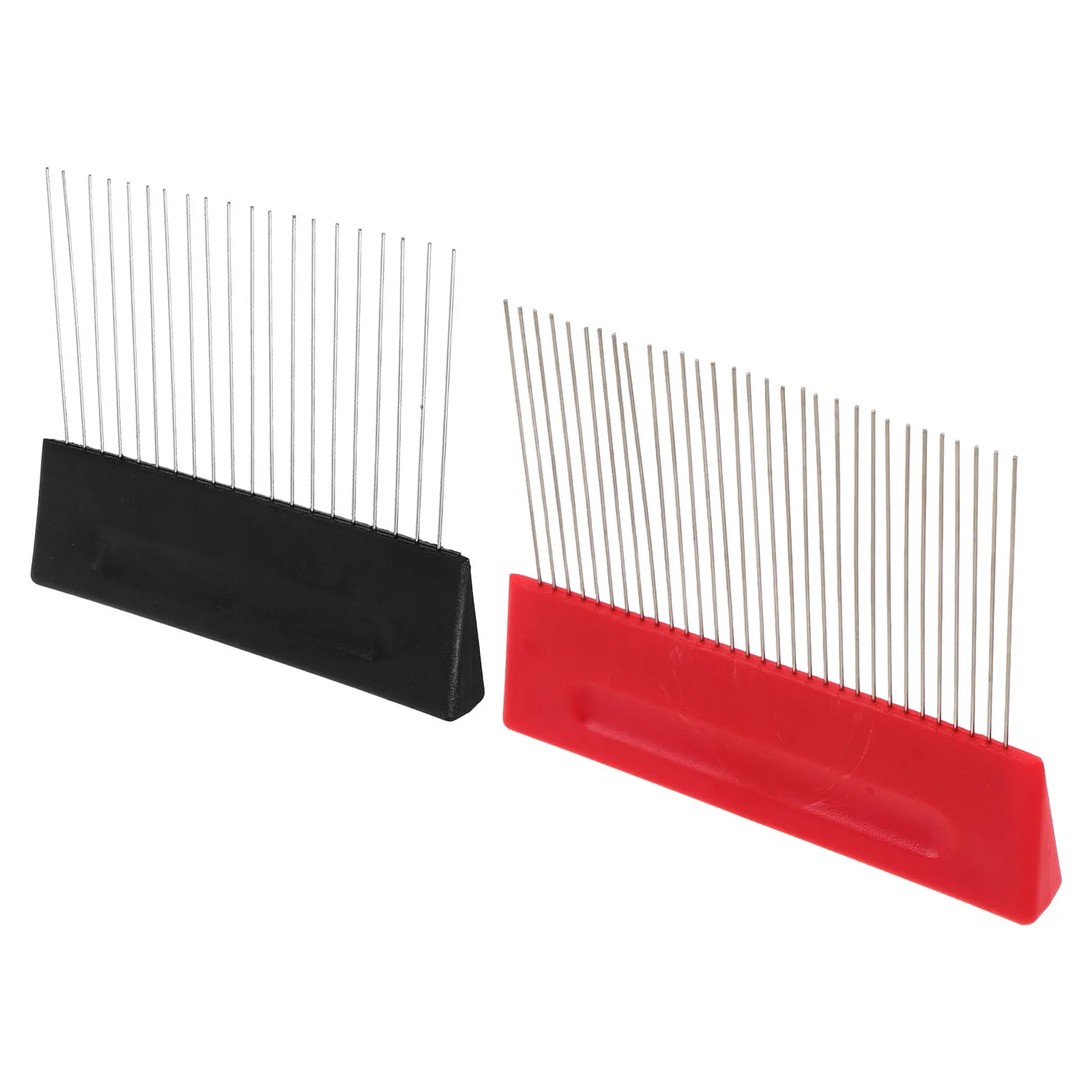2Pcs Stainless Steel Graining Scraper Artistic Scarifier Brush for Wall Texture Drywall Plaster Decoration Tool