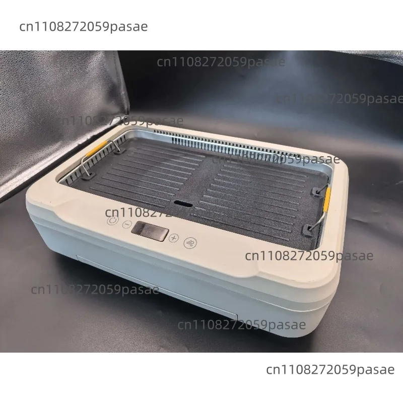 Portable 1500 watt smokeless electric grill, non-stick coating, adjustable temperature digital display removable grill