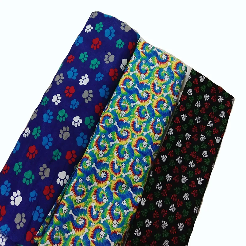 100% Cotton Foodprint Animal Bone Cotton Fabric Sewing Cloth Dress Textile Tissue
