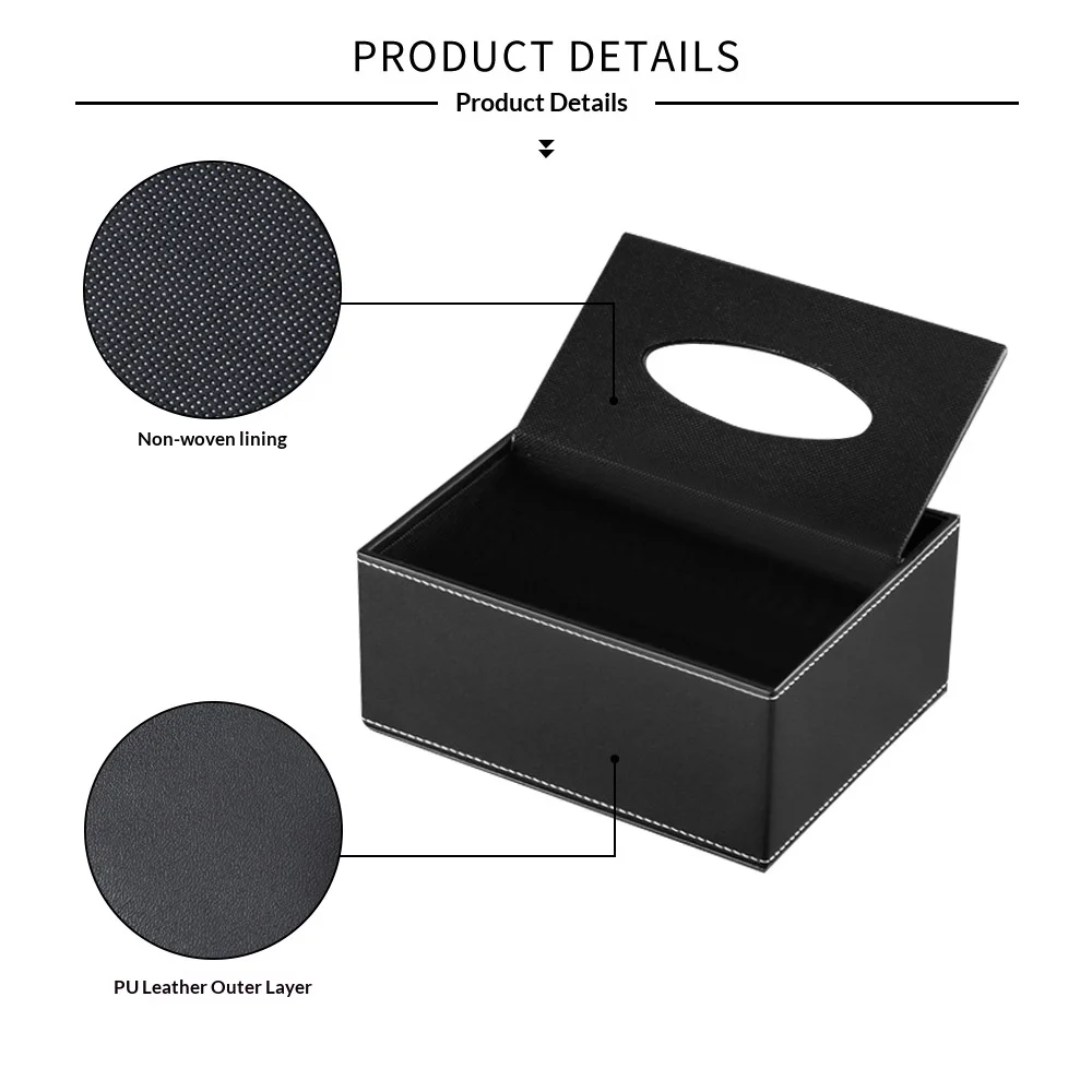 Tissue Box Holder for Living Room Coffee Table, Paper Napkin Dispenser for Home Hotel with High Visual Appeal