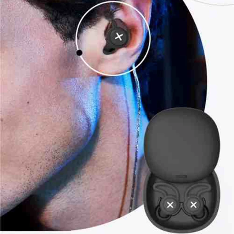 1Set Anti Noise Silicone Earplugs Sleep Earplugs Black For Sleeping Diving Surf Soft Comfort Ear Protector