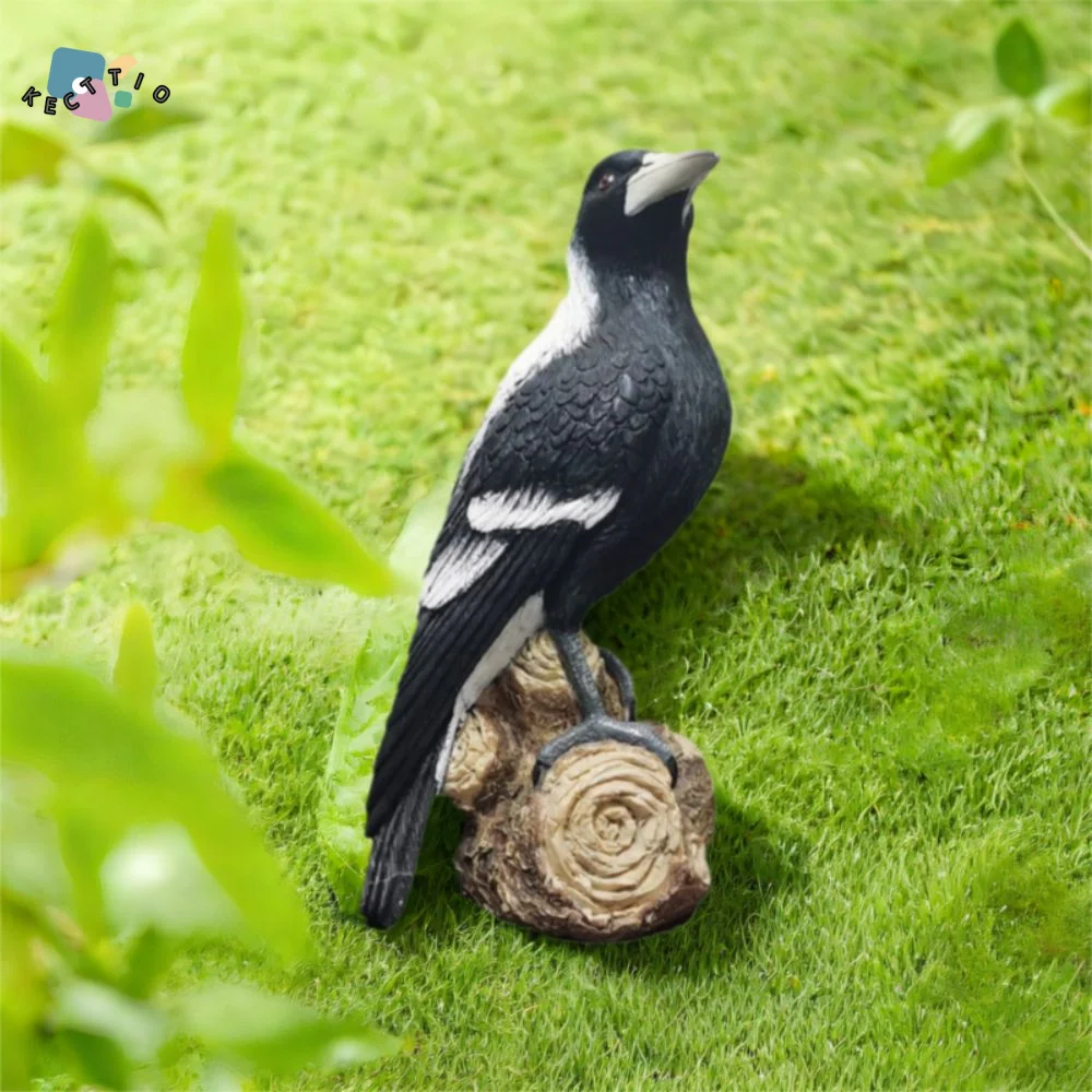 

Garden Decor Resin Simulation Magpie Ornament Cartoon Cute Bird Statue Handicraft Waterproof Animal Miniatures Figurine Bonsai