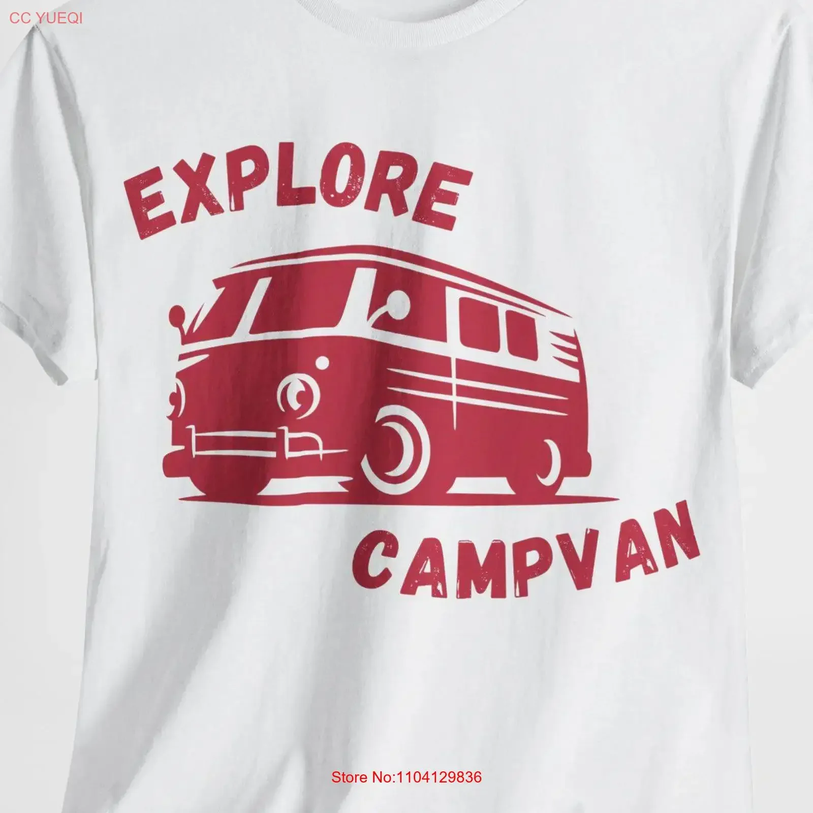 Explore Campvan Heavy Cotton T Shirt Adventure Camping Gear Travel Apparel for Explorers Outdoorsy Clothing vintage Washed