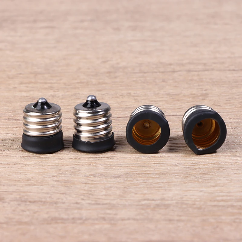 2Pcs E17 To E12/ E14 Lamp Holder Led Lighting Light Base Converter Screw Bulb Socket Adapter LED Saving Light Halogen Lamp Head