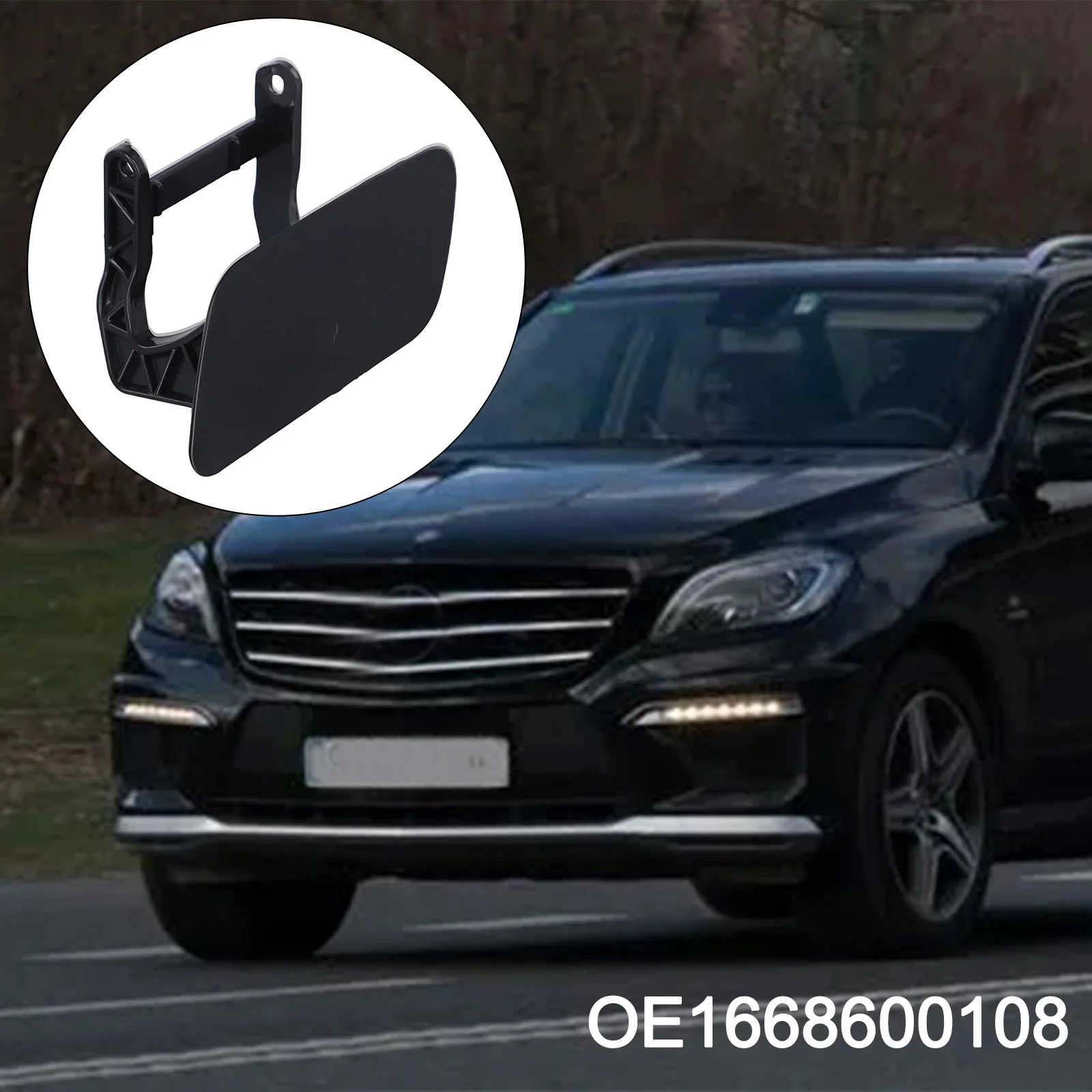 Auto Headlight Washer Cover  For Mercedes-Benz GLGLS Class W166 X166 320 350 400 450 500 550 2013-2016 1668600108 1668600208 view 6