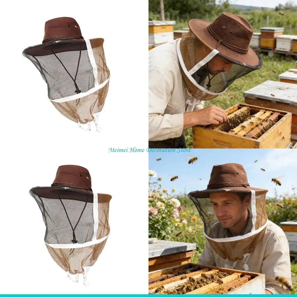 H7BF Strong Beekeeping Headwear Constructed From Thick Cotton And oxidation Proof Screen For Long Term Usage