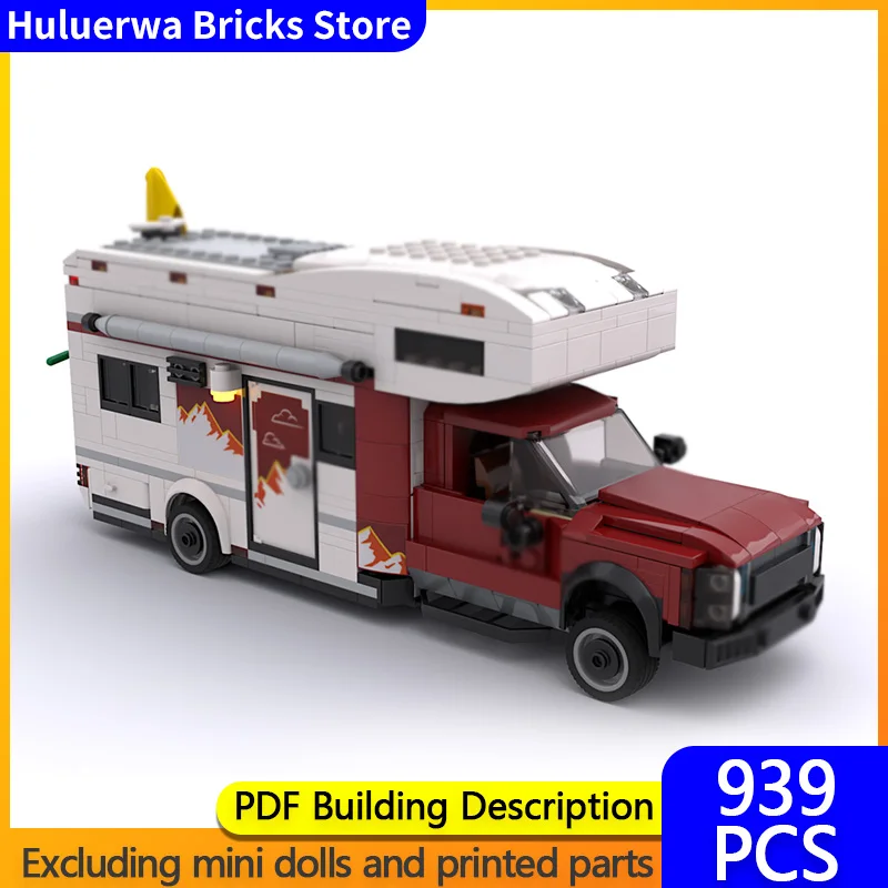 

Speed Racing Car Model MOC Building Bricks Camping RV Modular Technology Gifts Holiday Assemble Children Toys Suit