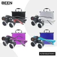 Lupas dentales 2,5/3,5x lupa negra laboratorio médico lupa Binocular faro 5W por separado