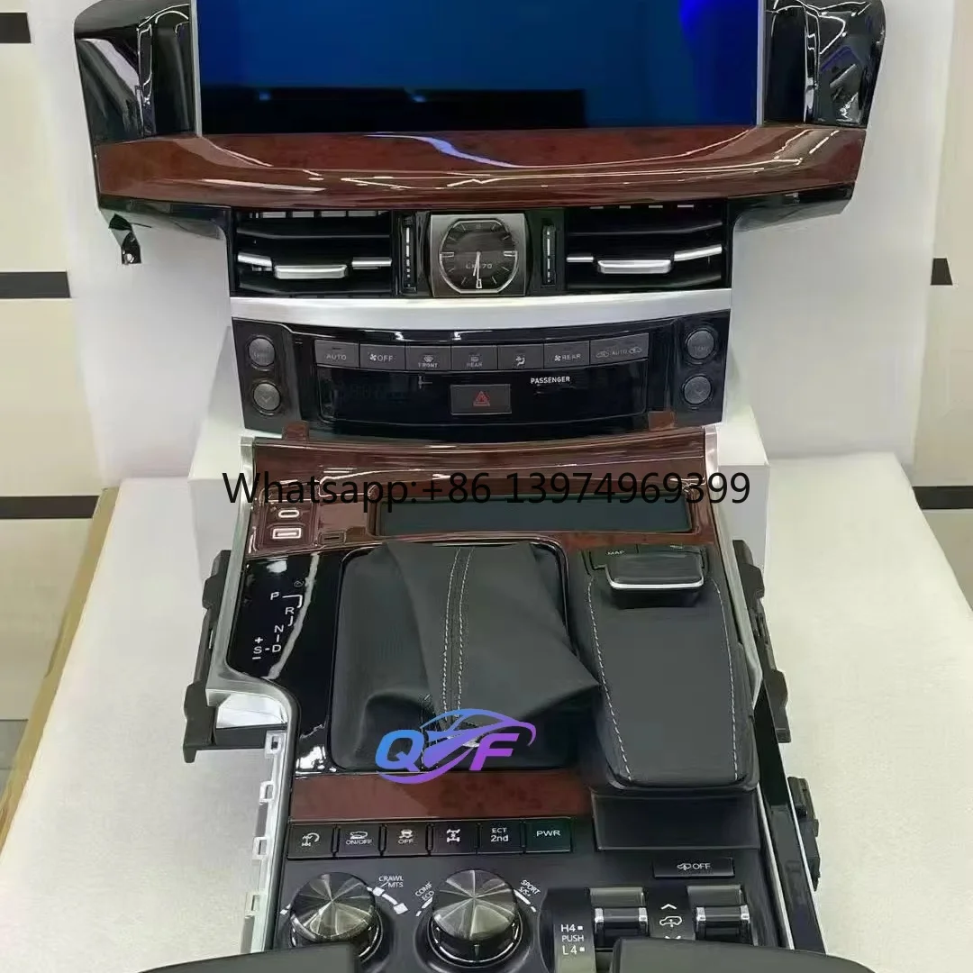 2008-2015 for Toyota LX570 Luxury Interior Upgrade Kit Full Set Dashboard LCD Screen Door Panels Leather Seat Cover Popular