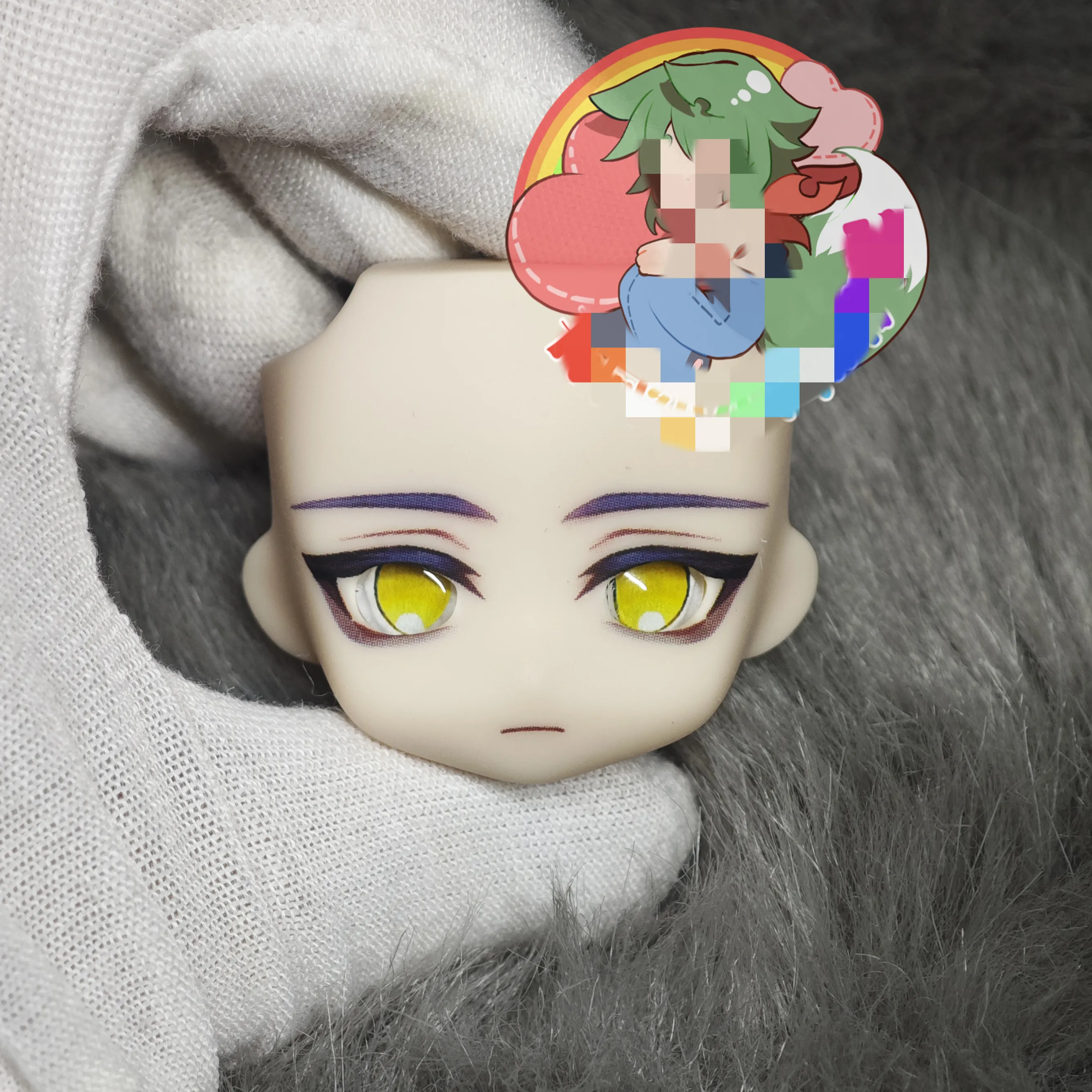 Genshin Impact Kyryll Chudomirovich Flins OB11 ob22 ob24 페이스 플레이트 오픈 아이 안구 페이스 플레이트 BJD 인형 액세서리 Anime To