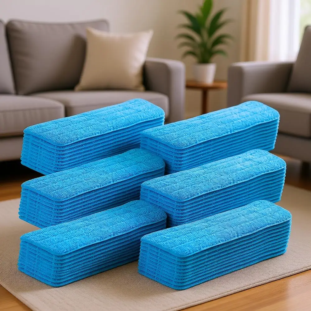 

40 Pack Washable Microfiber Mop Pads - Reusable Cleaning Pads for Mops, Suitable for Hardwood and Hard Surface Floors