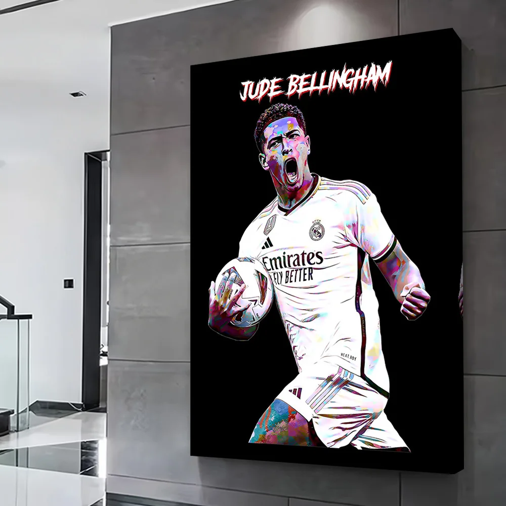 Jude Bellingham Soccer Art Printing Poster Customizable Pictures Wall Art Canvas Painting for Home Decor Wand Deko Decoration