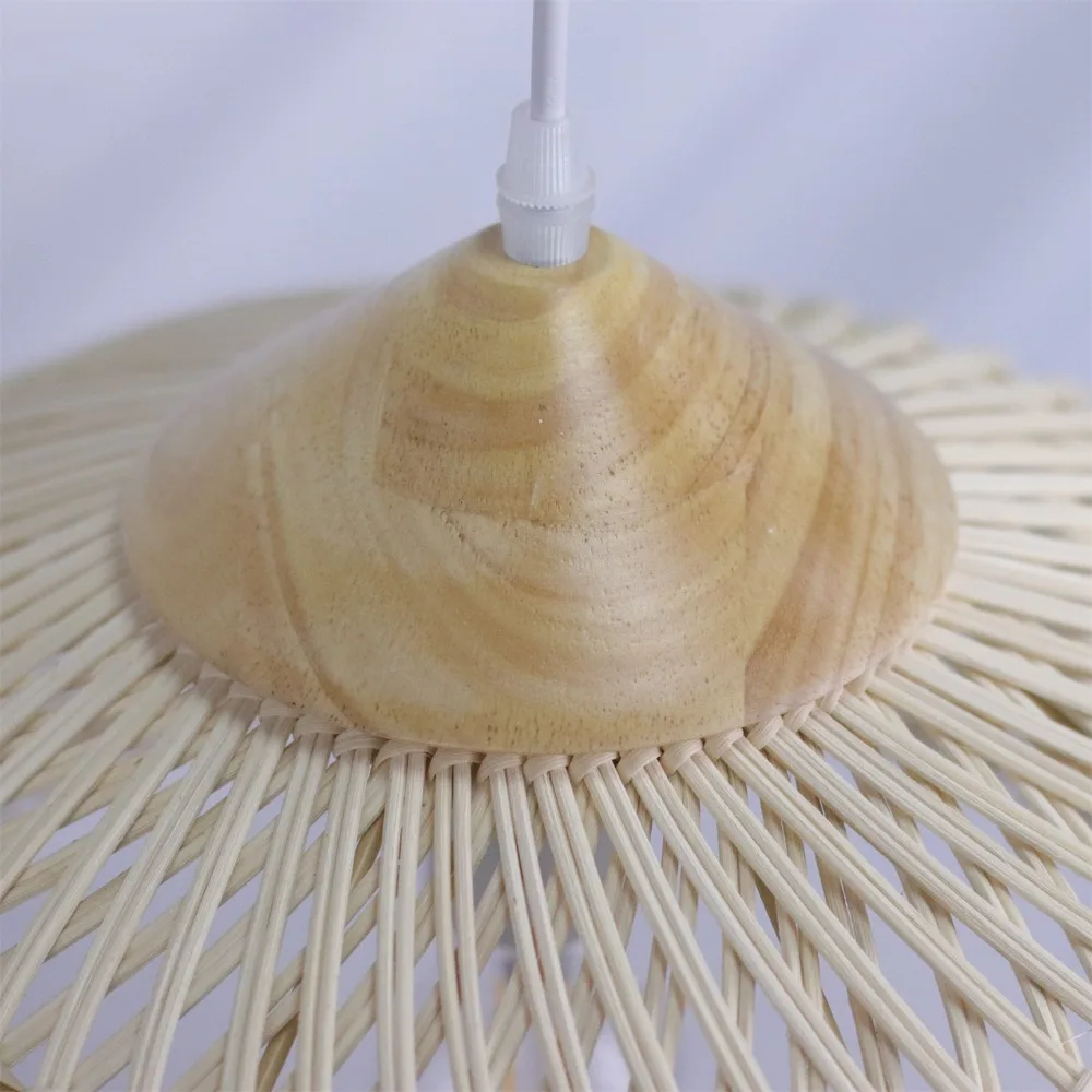 JOYINLED Pendelleuchten Vintage Handgefertigte Rattan-Lampe Japanischer Stil Wabi Sabi Beleuchtung für Kücheninsel Loft Esszimmer Licht – Detail 16