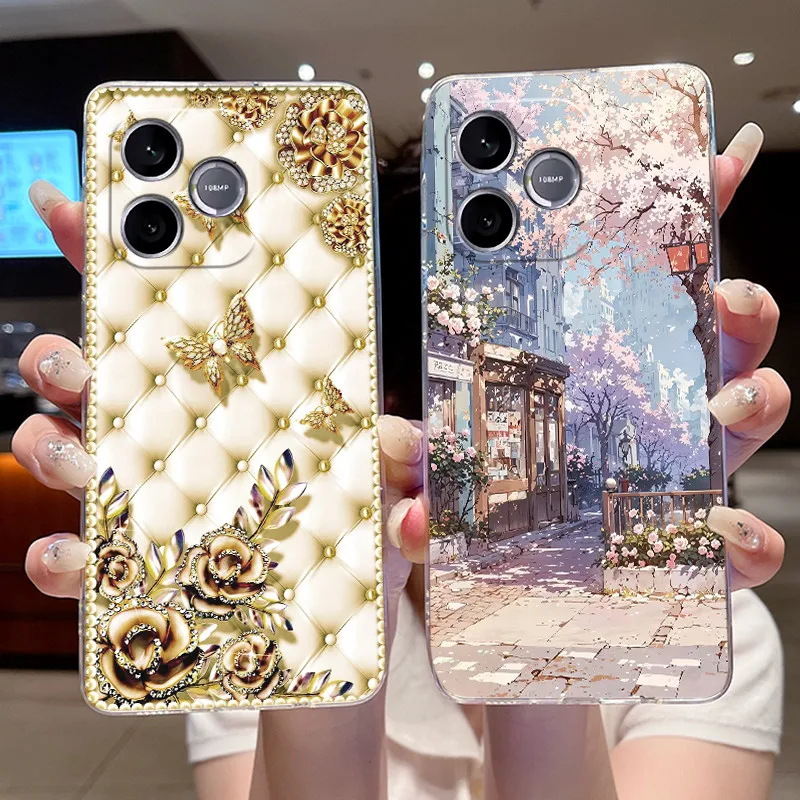 Aesthetic Lucky Colorful Clouds Pattern Phone Case For Honor 600 Lite 5G/500 Smart 5G Clear TPU Soft Casing Anti-scratch Shell