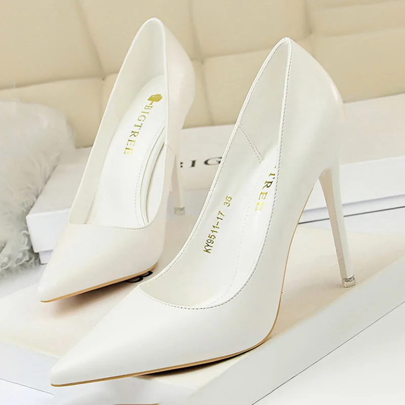 

Women Pumps Fashion High Heels Shoes Black Pink 2024 White Shoes Women Wedding Shoes Ladies Stiletto Women Heels
